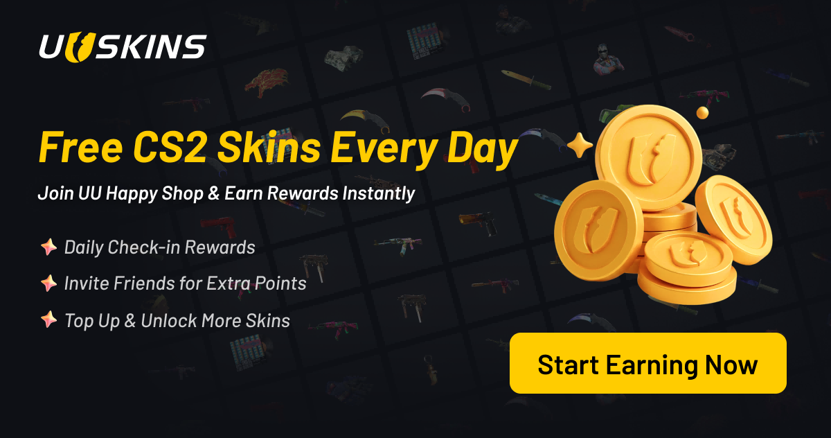 UUSKINS UU Happy Shop – Free CS2 Skins, Daily Rewards & Points